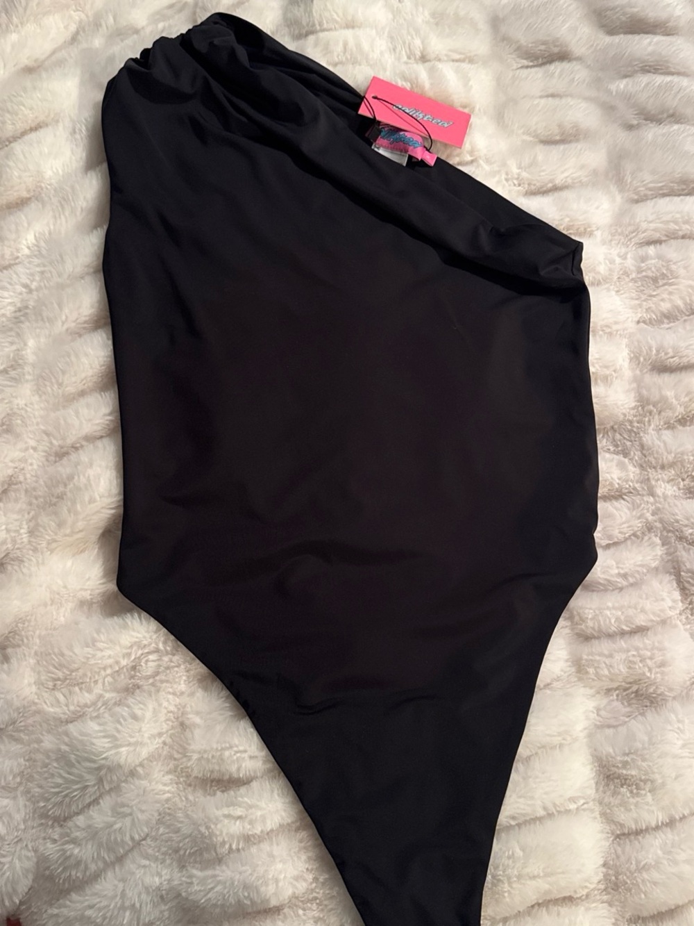 Edikted One-Shoulder Black Swim One-Piece